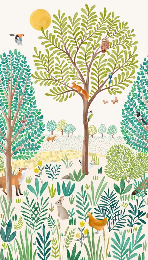 Kinder-Bildtapete, Waldtiere, LD6001, Little Dreamers, Grandeco