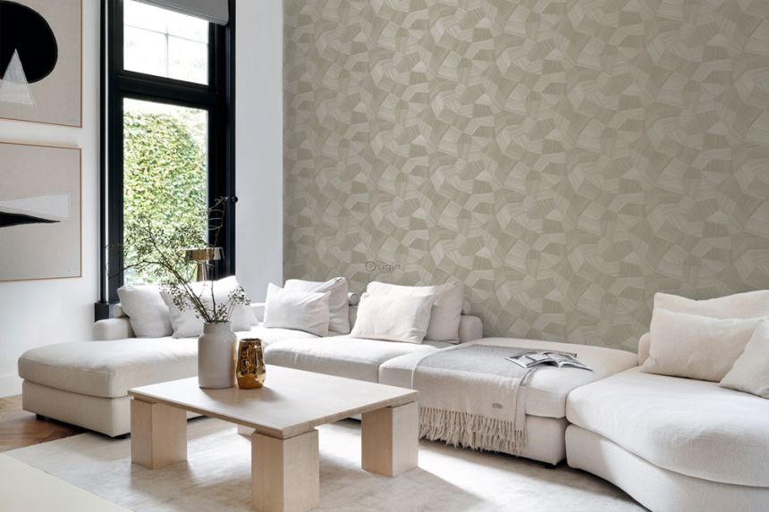 Tapete, beige, grafisches Muster, 347819, 3D Reflections, Origin