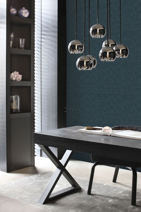 Tapete, blau, Stoffoptik, 347863, 3D Reflections, Origin