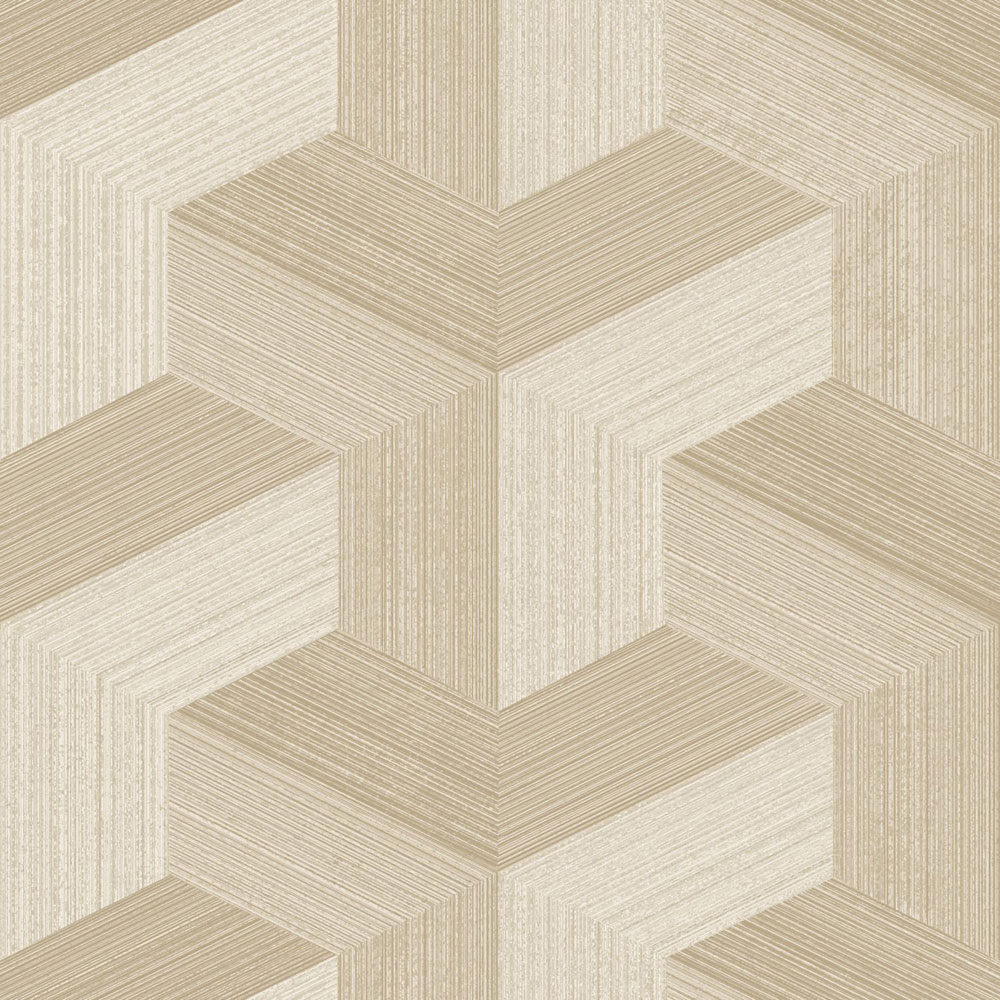 Tapete, beige, grafisches Muster, 347949, 3D Reflections, Origin