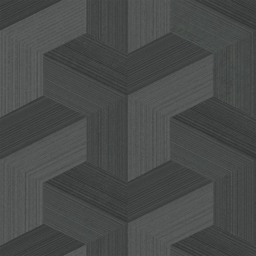 Tapete, schwarz, grafisches Muster, 347952, 3D Reflections, Origin