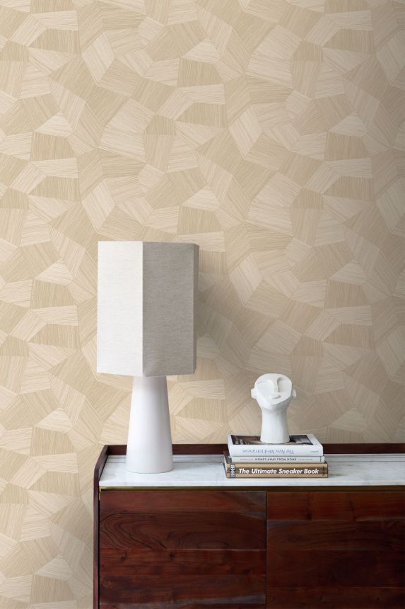 Tapete, beige, grafisches Muster, 347983, 3D Reflections, Origin