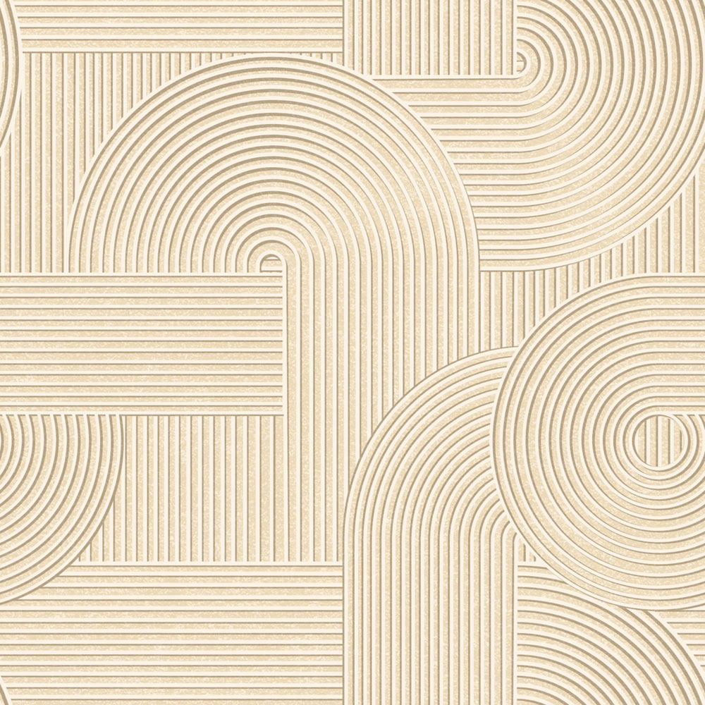 Tapete, beige, 3D-grafisches Muster, 348015, 3D Reflections, Origin