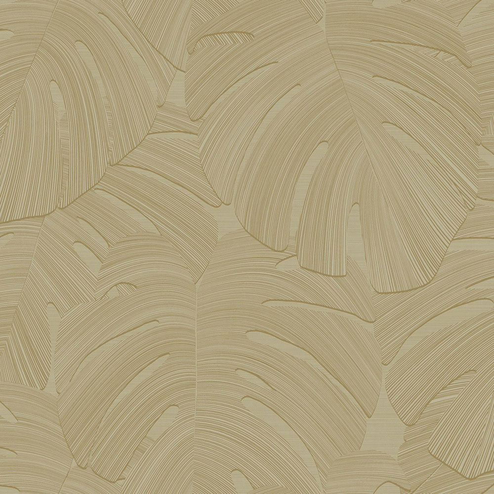 Tapete, beige, Blätter, 348025, 3D Reflections, Origin