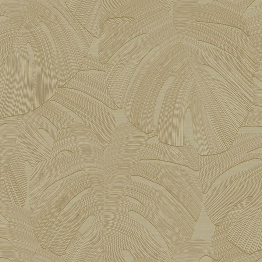Tapete, beige, Blätter, 348025, 3D Reflections, Origin