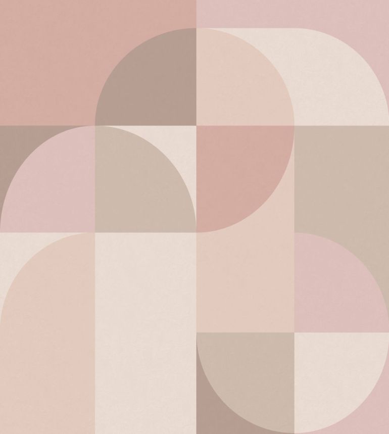 Fototapete, rosa, beige, grafisches Muster, 357321, 3D Reflections, Origin