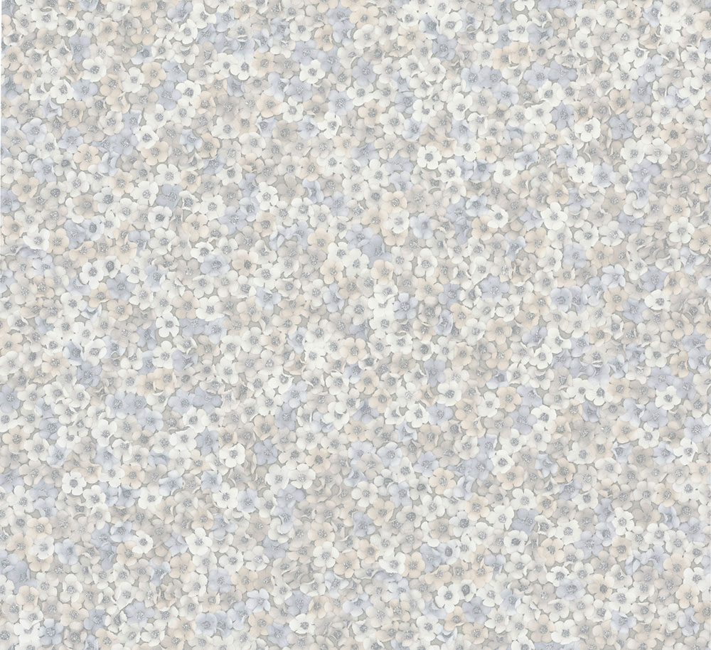 Tapete, Grau-Blau, Beige, Blumen, 35843, Papis Loveday Fashion Icon, Marburg