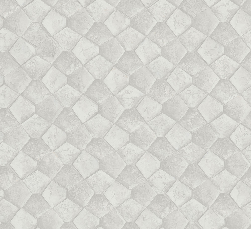 Geometrische Tapete, Grau-Creme, 34906, Eclectic, Marburg