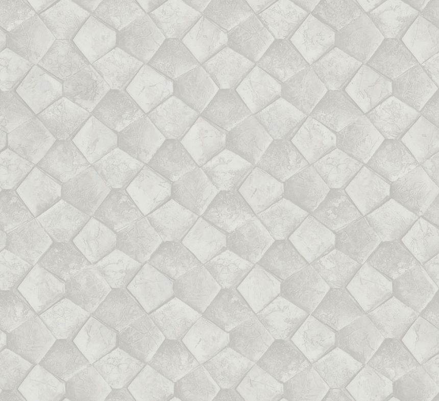 Geometrische Tapete, Grau-Creme, 34906, Eclectic, Marburg