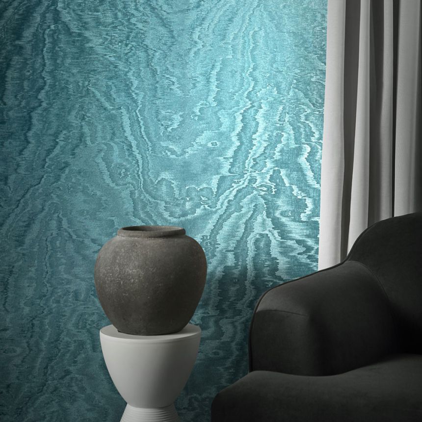 Tapete, Blau, Textiloptik, 34925, Eclectic, Marburg