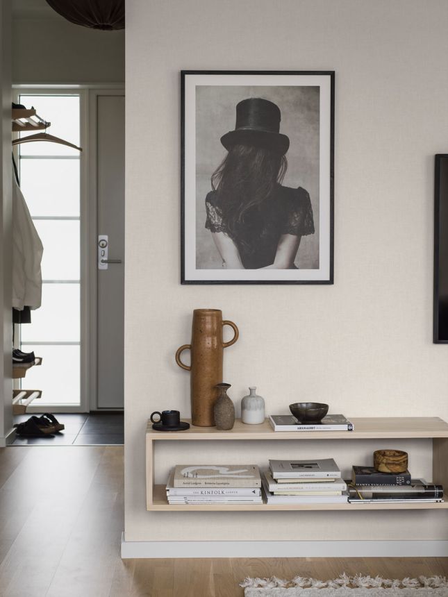 Tapete, creme-grau, Stoffoptik, 38710, Borosan Bas, Boråstapeter