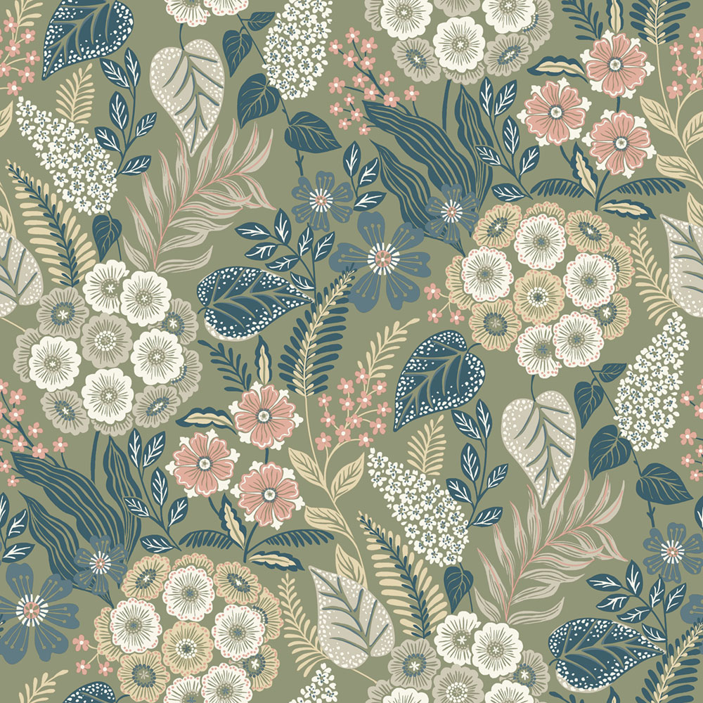 Tapete, grün, Blumen, A76603, Vavex 2027