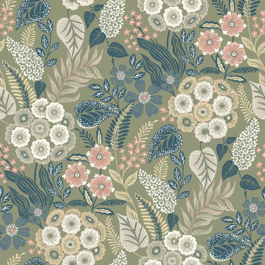 Tapete, grün, Blumen, A76603, Vavex 2027