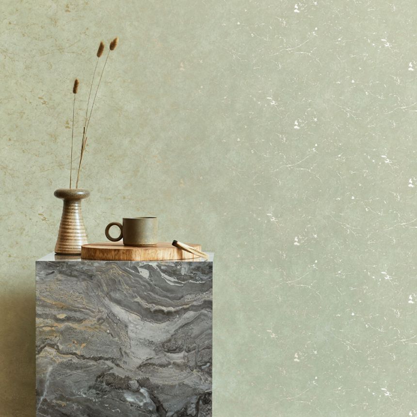 Tapete, grün-gold, Stuck, Marmor, 125064, Vavex 2027