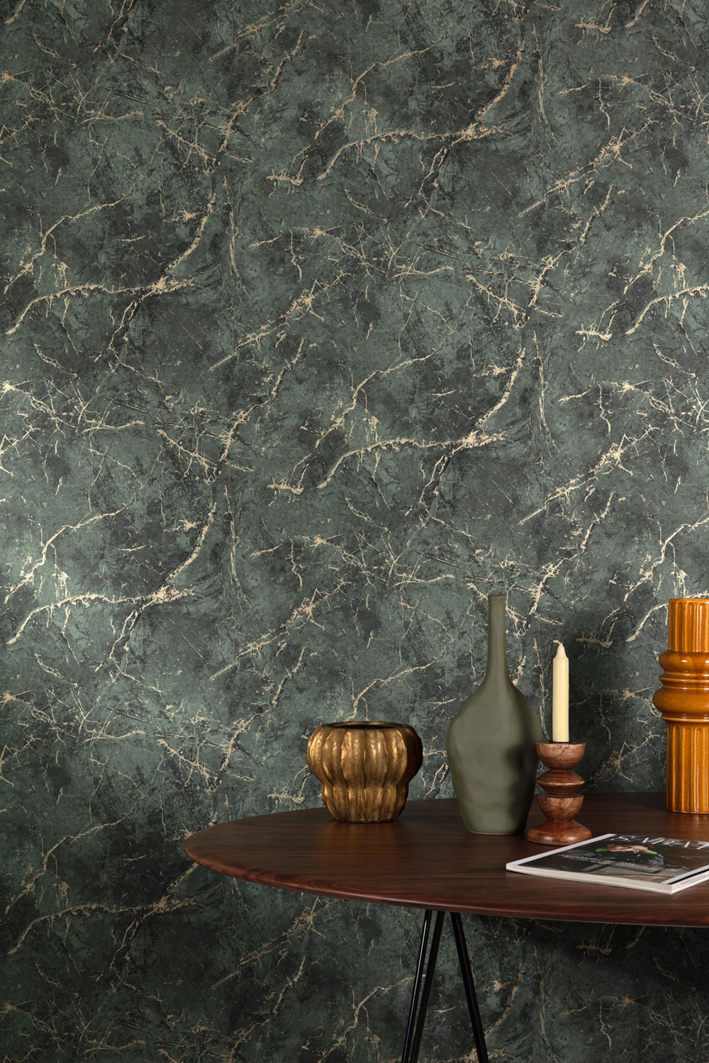 Tapete, grün-gold, Marmor, A78002, Vavex 2027