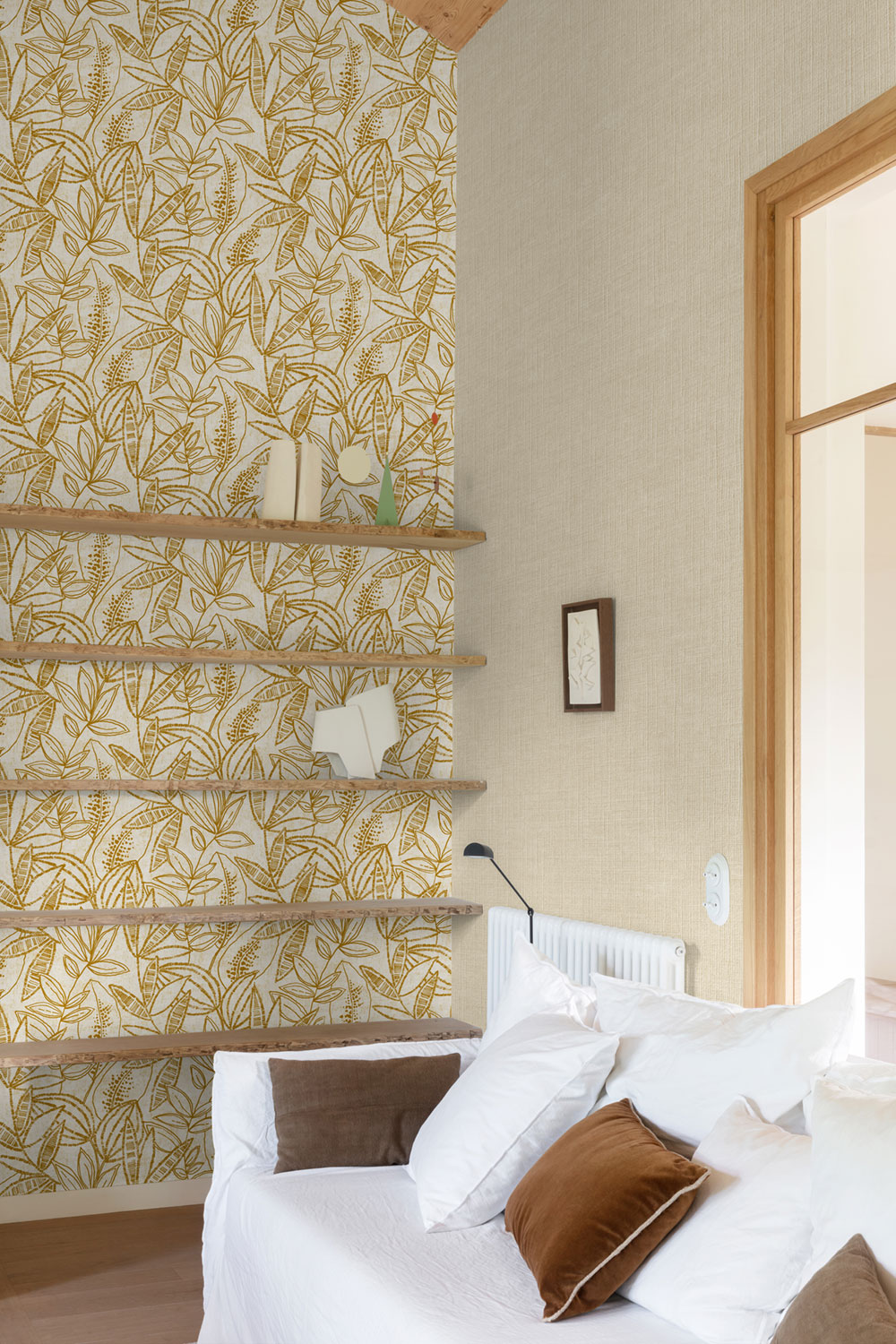 Tapete, beige-gold, Blätter, A71801, Vavex 2027