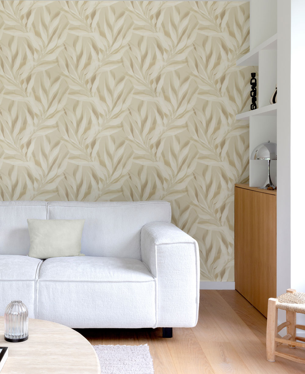 Tapete, beige, Blätter, A76101, Vavex 2027