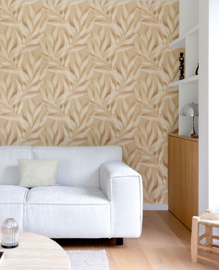 Tapete, braun-beige, Blätter, A76103, Vavex 2027