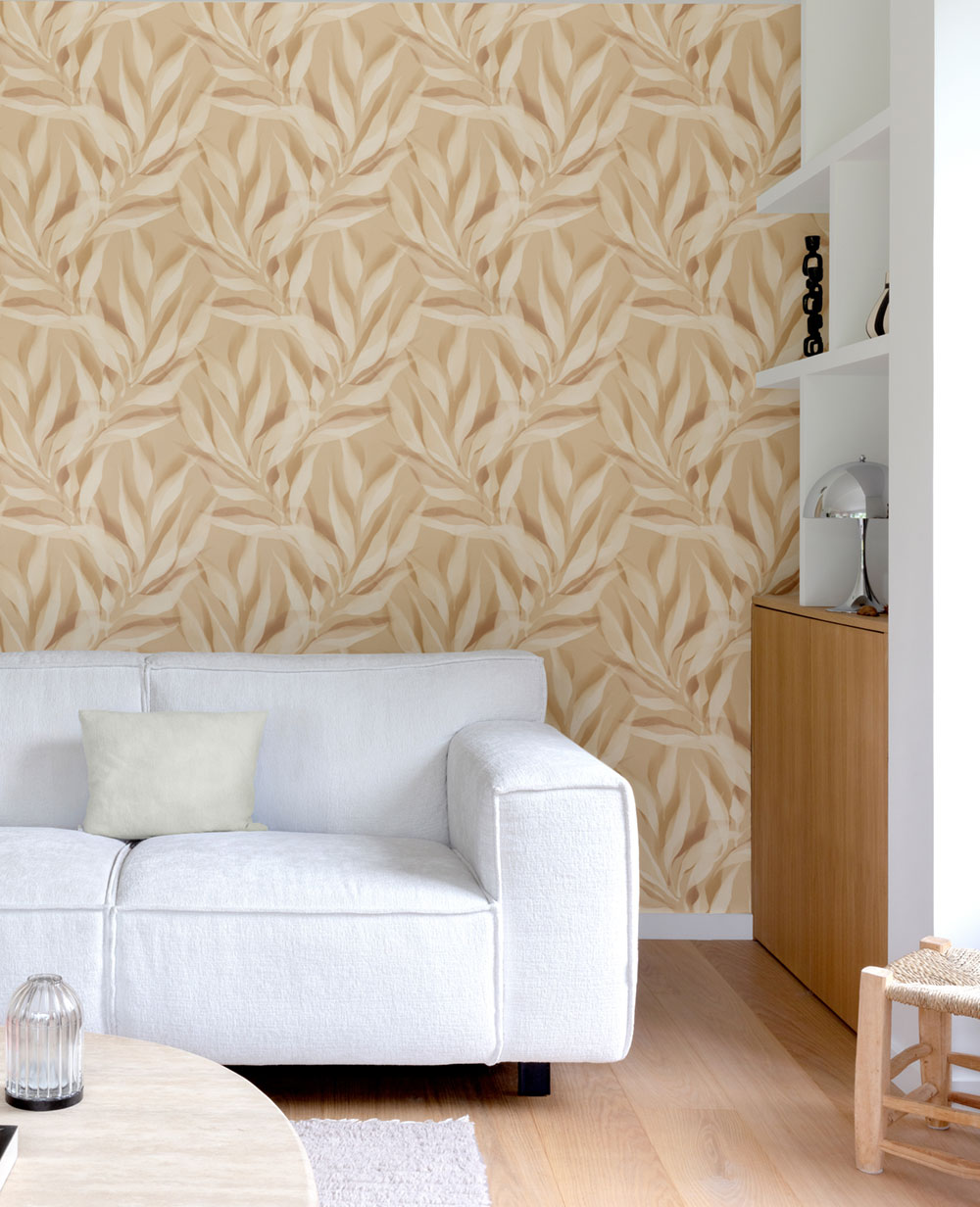 Tapete, braun-beige, Blätter, A76103, Vavex 2027