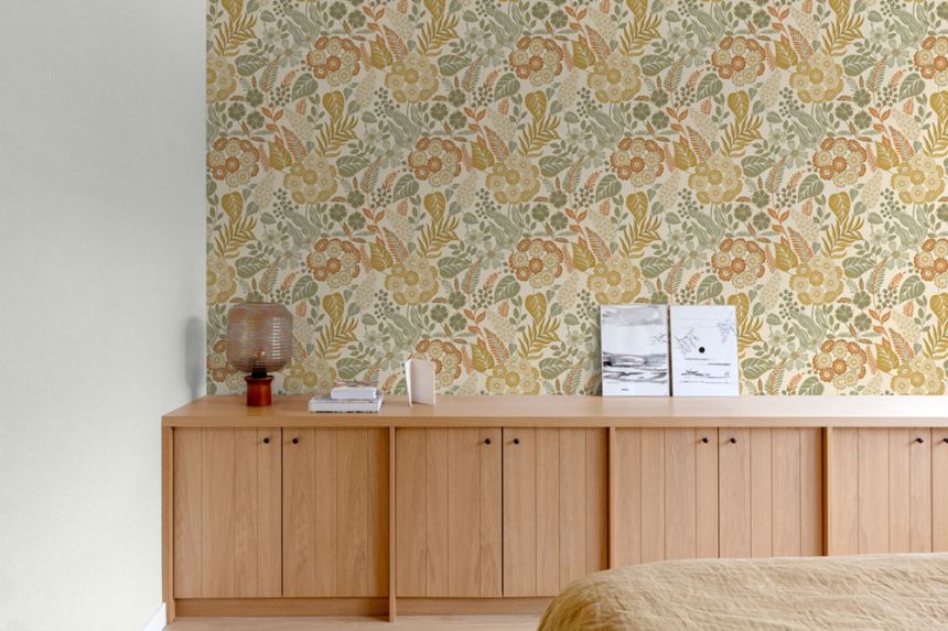 Tapete, beige, Blumen, A76602, Vavex 2027