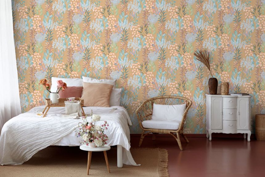 Tapete, braun, Blumen und Blätter, M86902, Vavex 2027