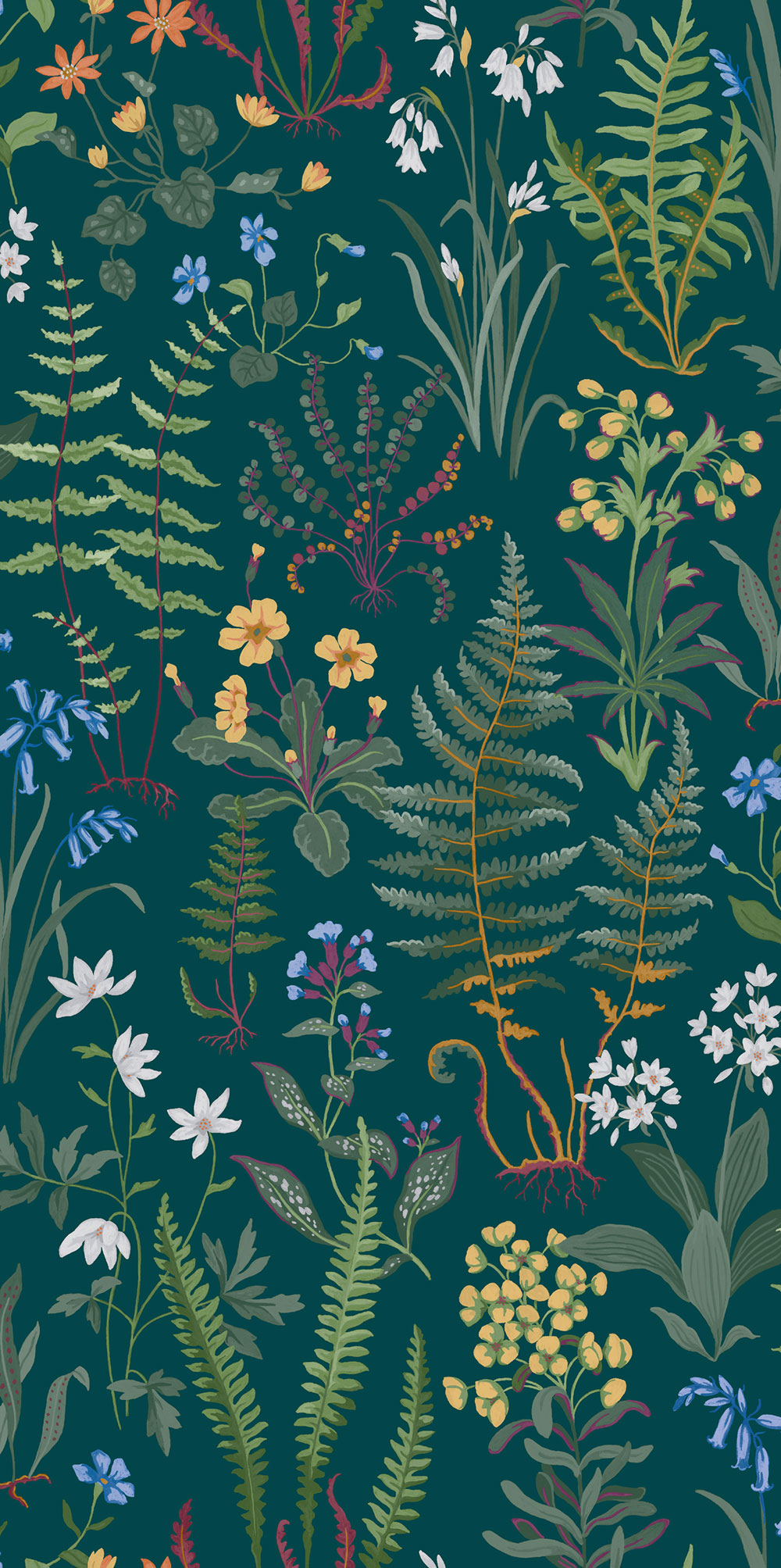 Tapete, grün, Blumen, Farne, 130314, Concerto, Graham Brown Premium