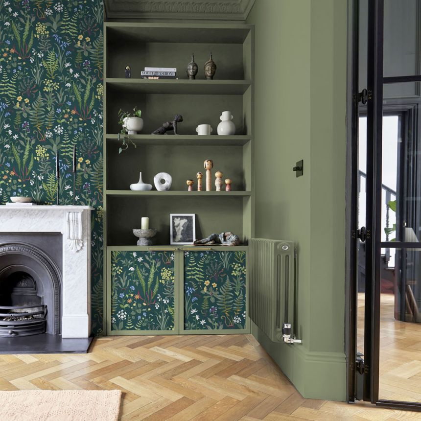 Tapete, grün, Blumen, Farne, 130314, Concerto, Graham Brown Premium