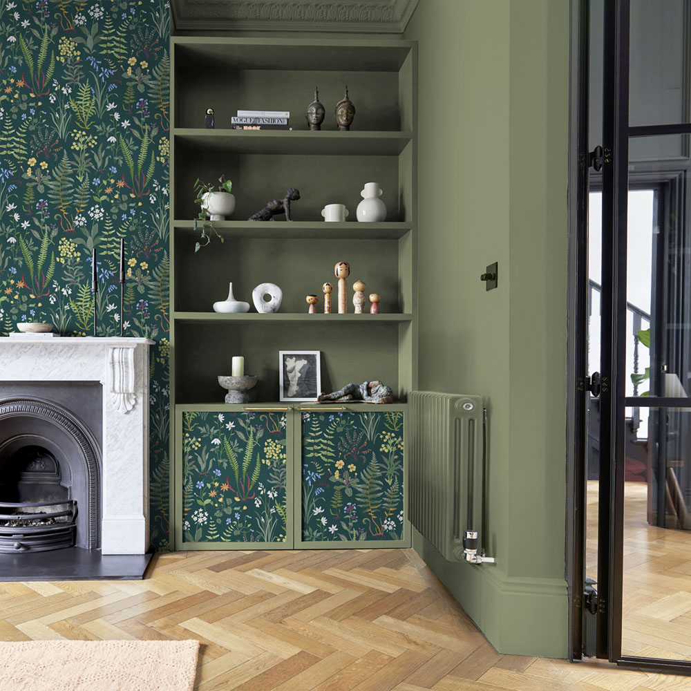 Tapete, grün, Blumen, Farne, 130314, Concerto, Graham Brown Premium