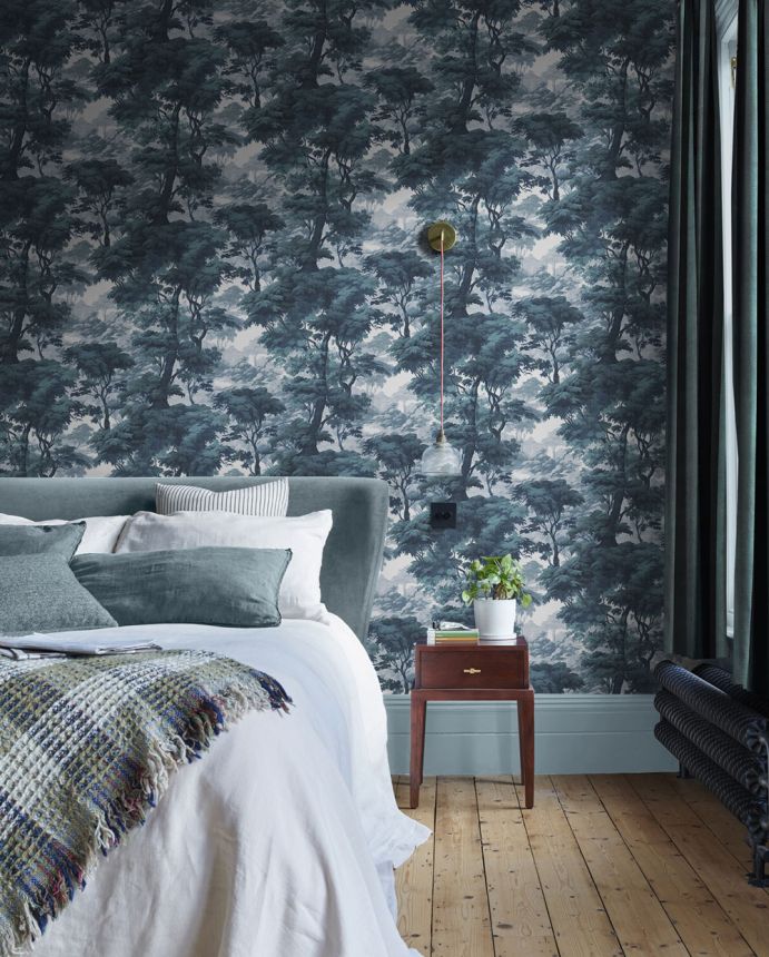 Tapete, blau-grün, Wald, Bäume, 127935, Arboretum, Graham Brown Premium