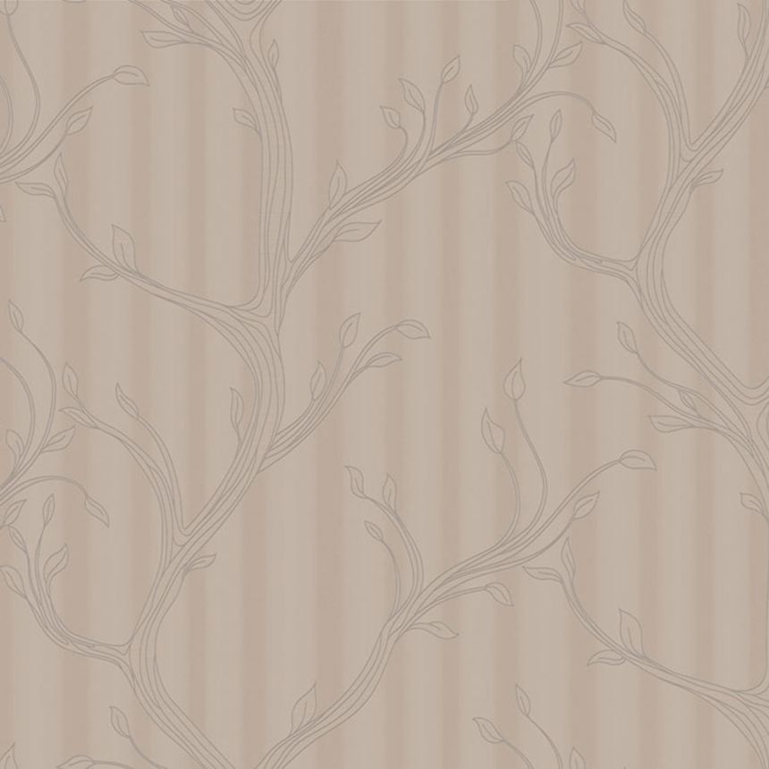 Luxustapete, Braun, Zweige mit Blättern, Z16713, Murella 100, Zambaiti Parati