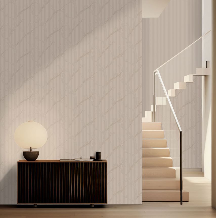 Luxustapete, Braun, Zweige mit Blättern, Z16713, Murella 100, Zambaiti Parati