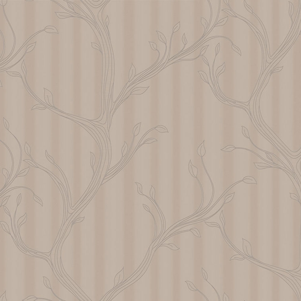 Luxustapete, Braun, Zweige mit Blättern, Z16713, Murella 100, Zambaiti Parati