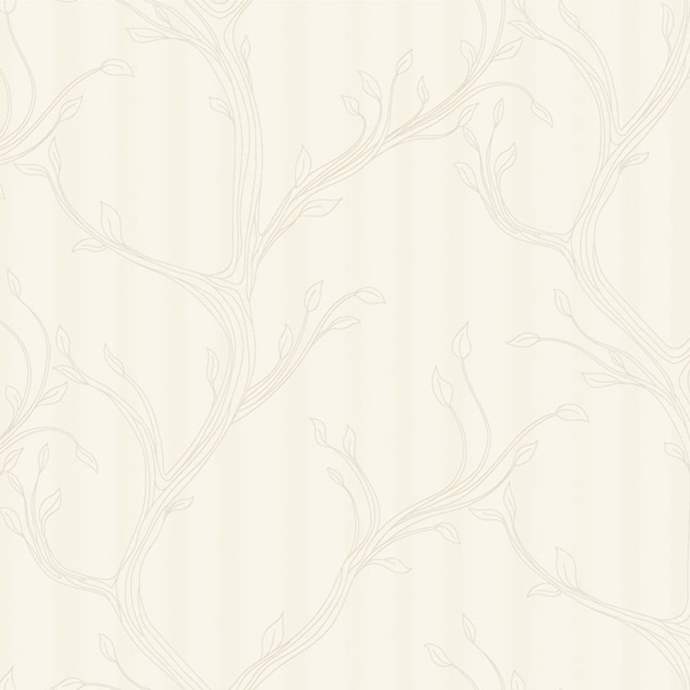 Luxustapete, Creme, Zweige mit Blättern, Z16717, Murella 100, Zambaiti Parati