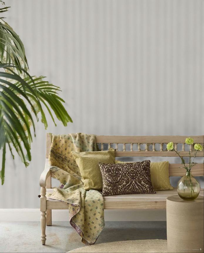 Luxustapete, Grau-Silber, Streifeneffekt, Z16719, Murella 100, Zambaiti Parati