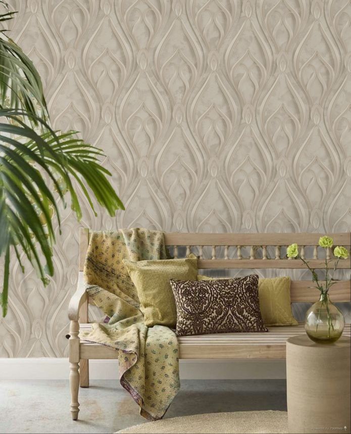 Luxustapete, Grau-Beige, Ornamente, Z16732, Murella 100, Zambaiti Parati