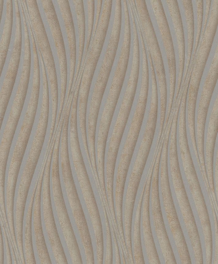 Tapete, Grau-Beige, Grafisches Muster, 34615, Terra, Marburg