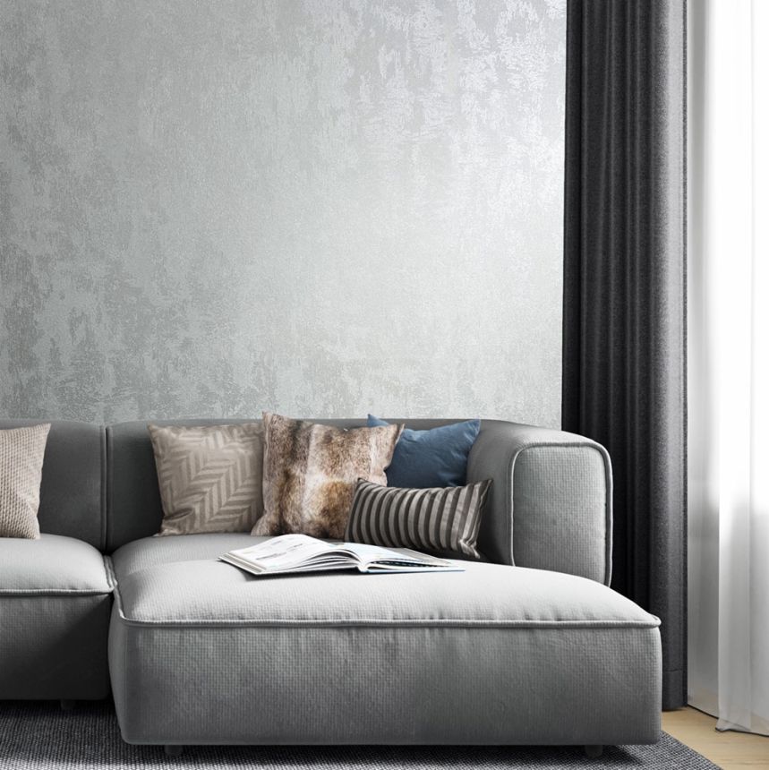 Tapete, grau-silber, Stuckputz, 34275, City Glow, City Romance, Marburg