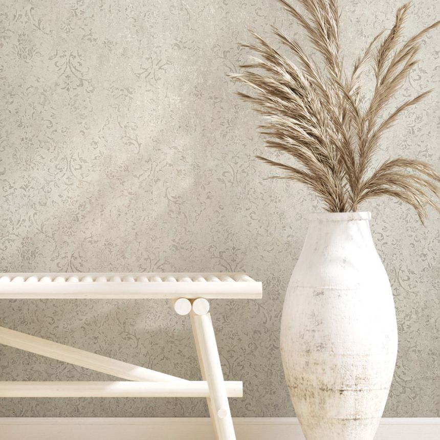 Tapete, Grau-Beige, Grafisches 3D-Muster, 34642, Terra, Marburg