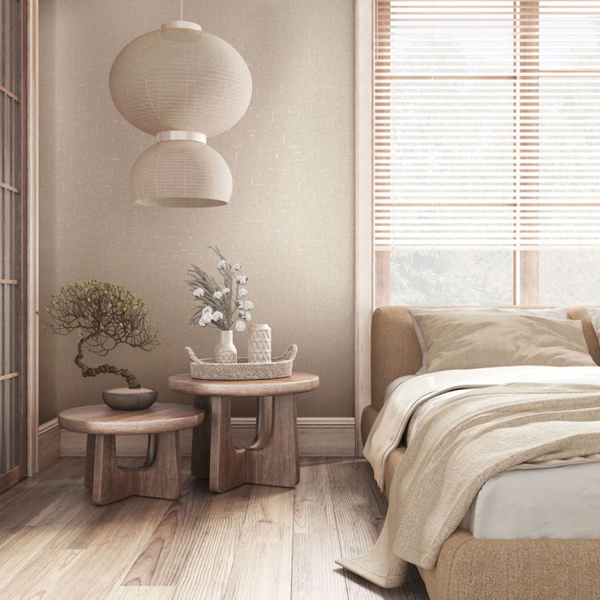 Tapete, creme, Stoffoptik, 35114, City Romance, Marburg