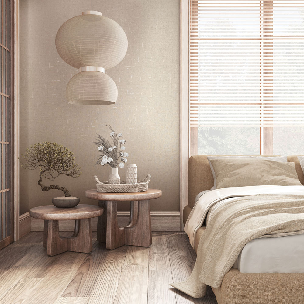 Tapete, creme, Stoffoptik, 35114, City Romance, Marburg