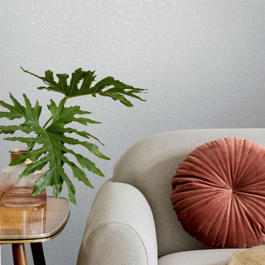 Tapete, grau-creme, Stoffoptik, 35116, City Romance, Marburg