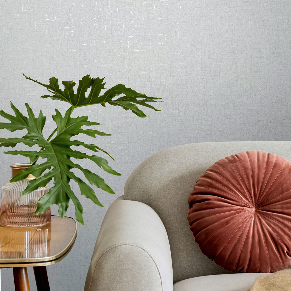 Tapete, grau-creme, Stoffoptik, 35116, City Romance, Marburg