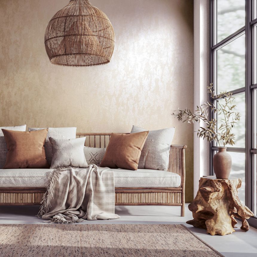 Tapete, beige, Stuckputz, 35131, City Romance, Marburg