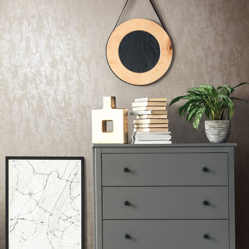 Tapete, beige, Stuckputz, 35133, City Romance, Marburg