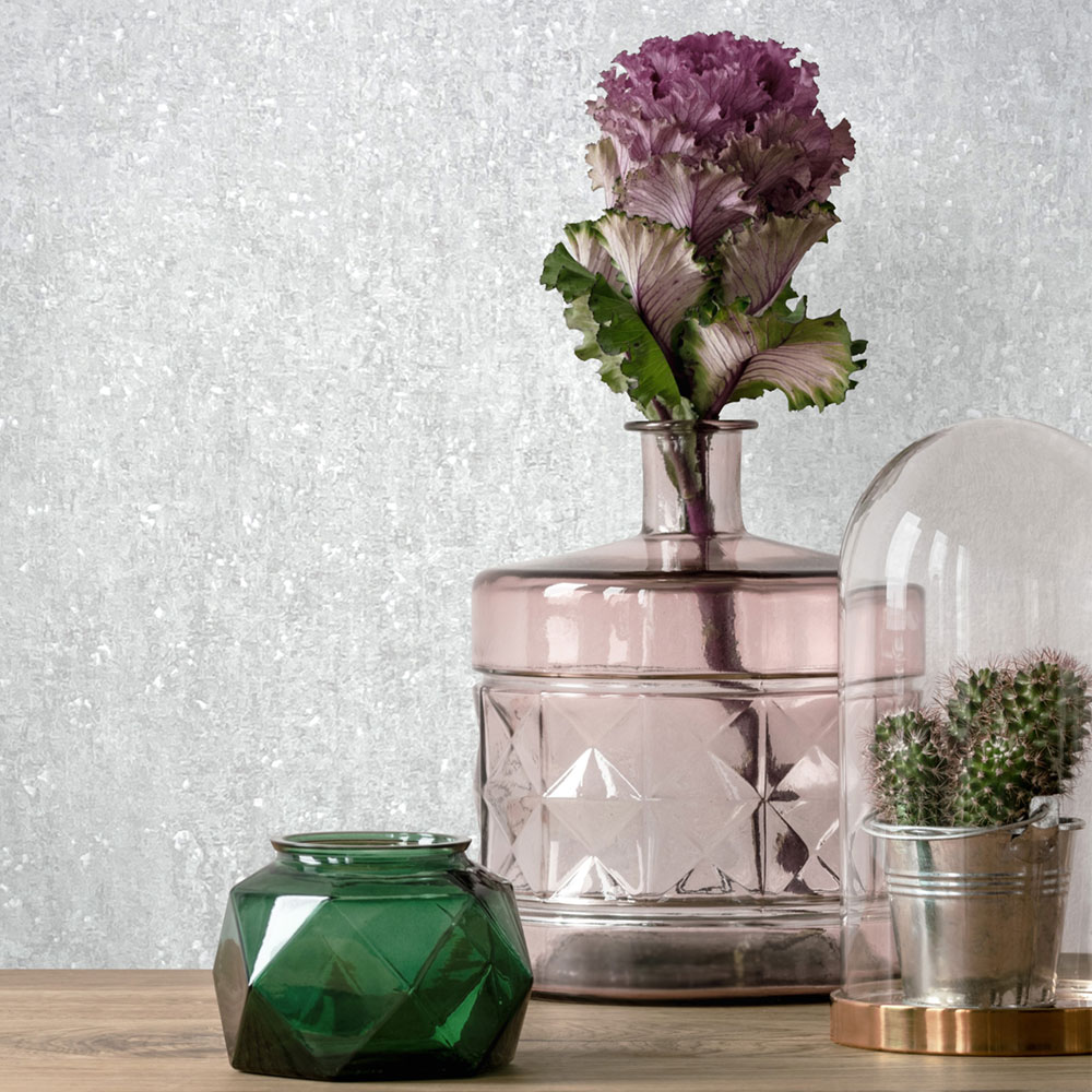 Tapete, weiß-grau, Stuckputz, 35135, City Romance, Marburg