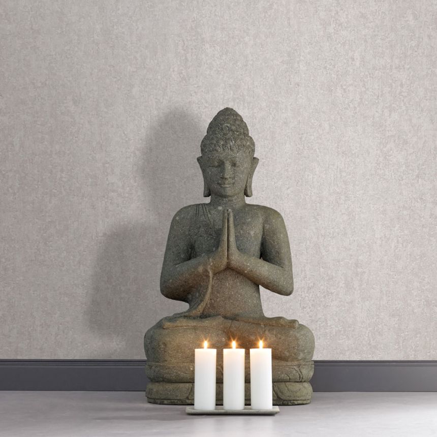 Tapete, grau, Stuckputz, 35136, City Romance, Marburg