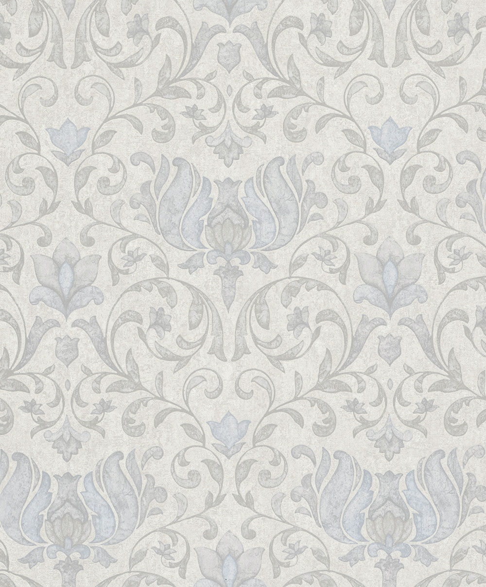 Tapete, grau-beige, blau, Ornamente, 35147, City Romance, Marburg