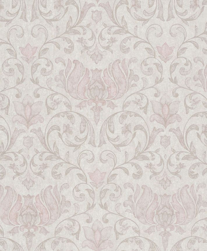 Tapete, grau-beige, rosa, Ornamente, 35149, City Romance, Marburg