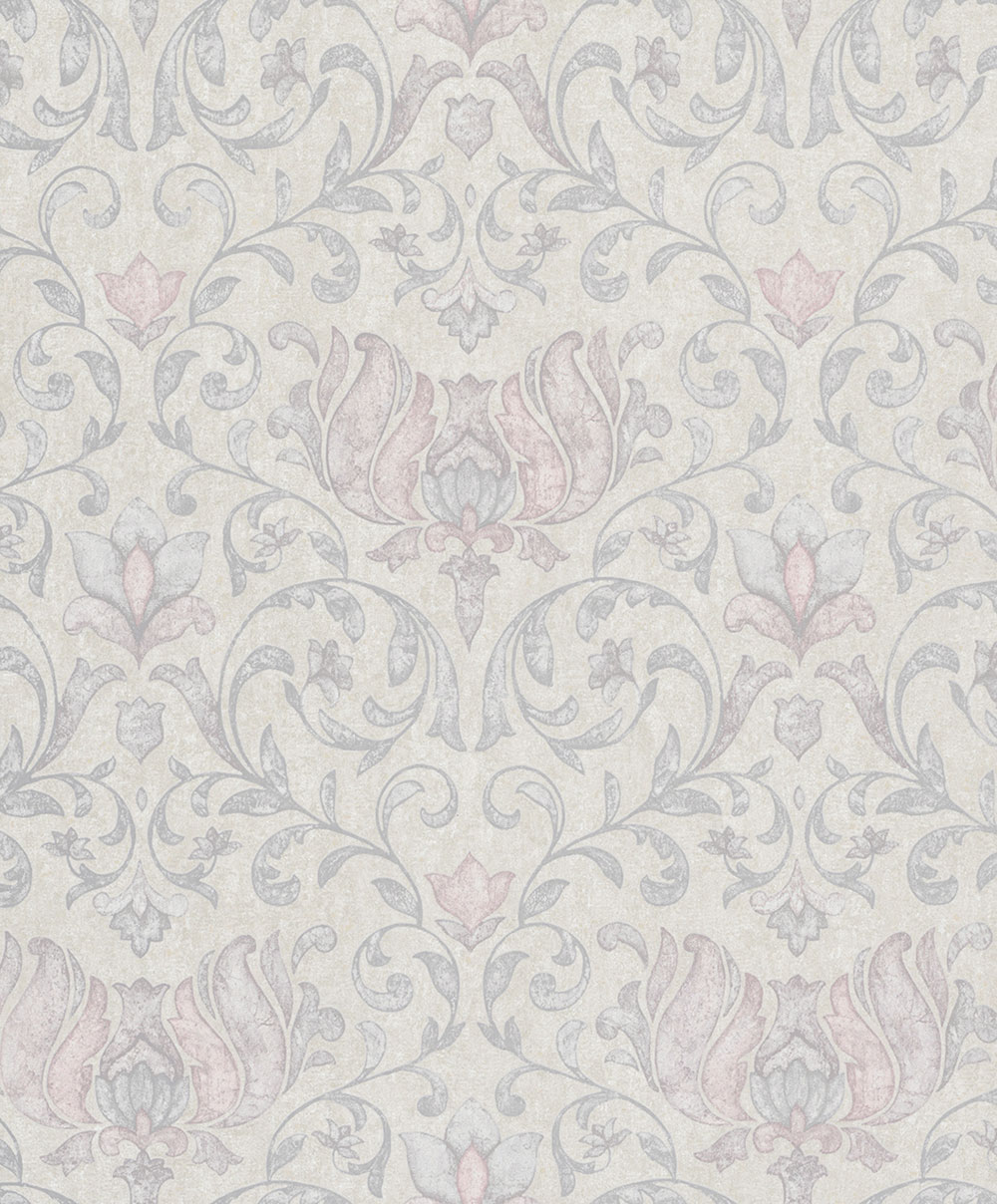 Tapete, grau-beige, rosa, Ornamente, 35150, City Romance, Marburg