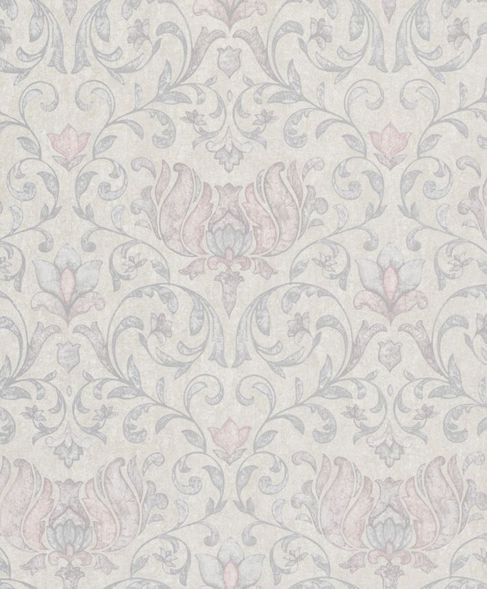 Tapete, grau-beige, rosa, Ornamente, 35150, City Romance, Marburg
